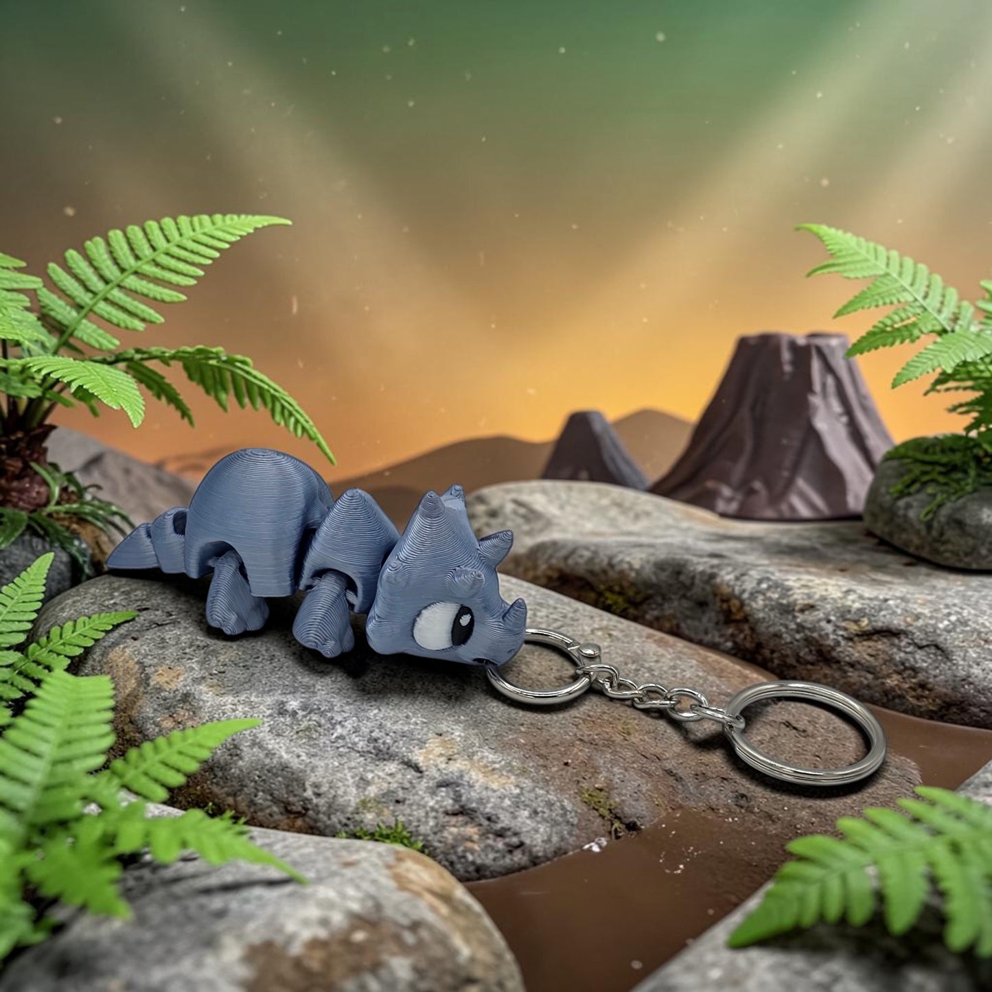 Latchling Triceratops KeyChain and Bag Buddy