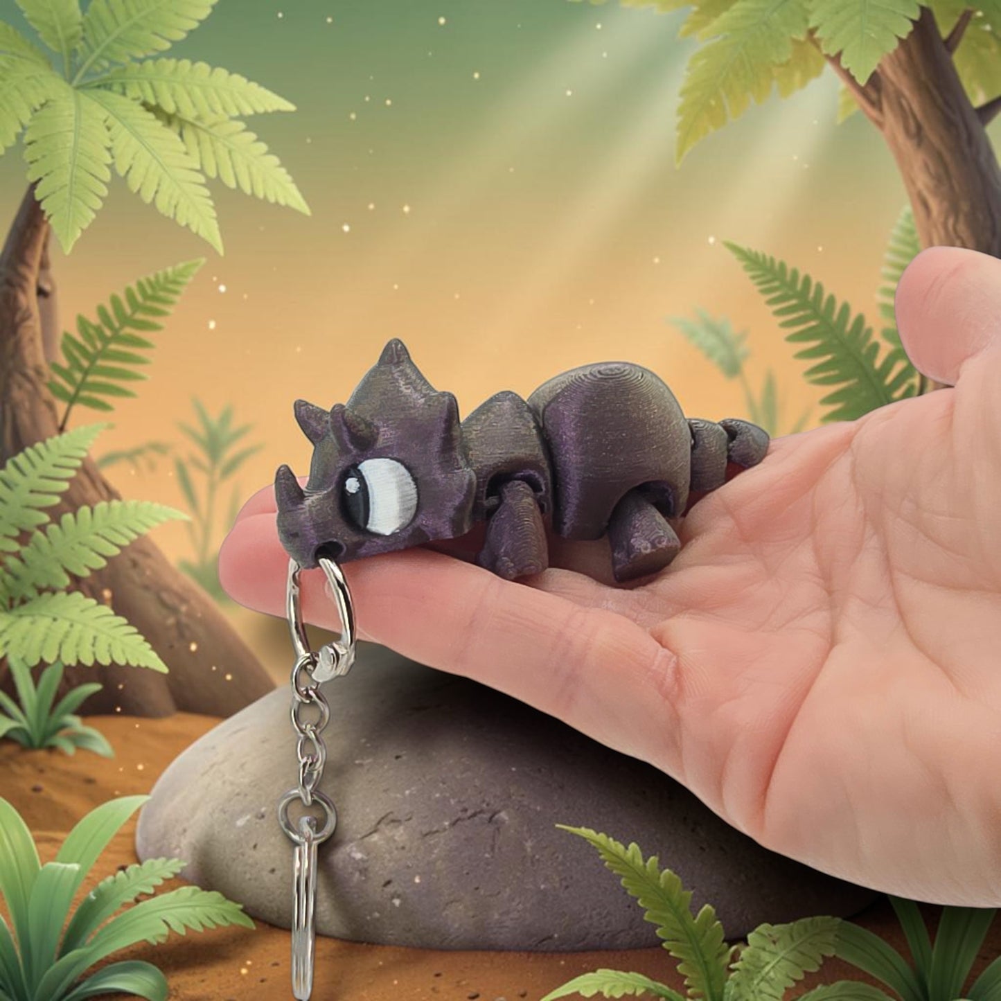Latchling Triceratops KeyChain and Bag Buddy